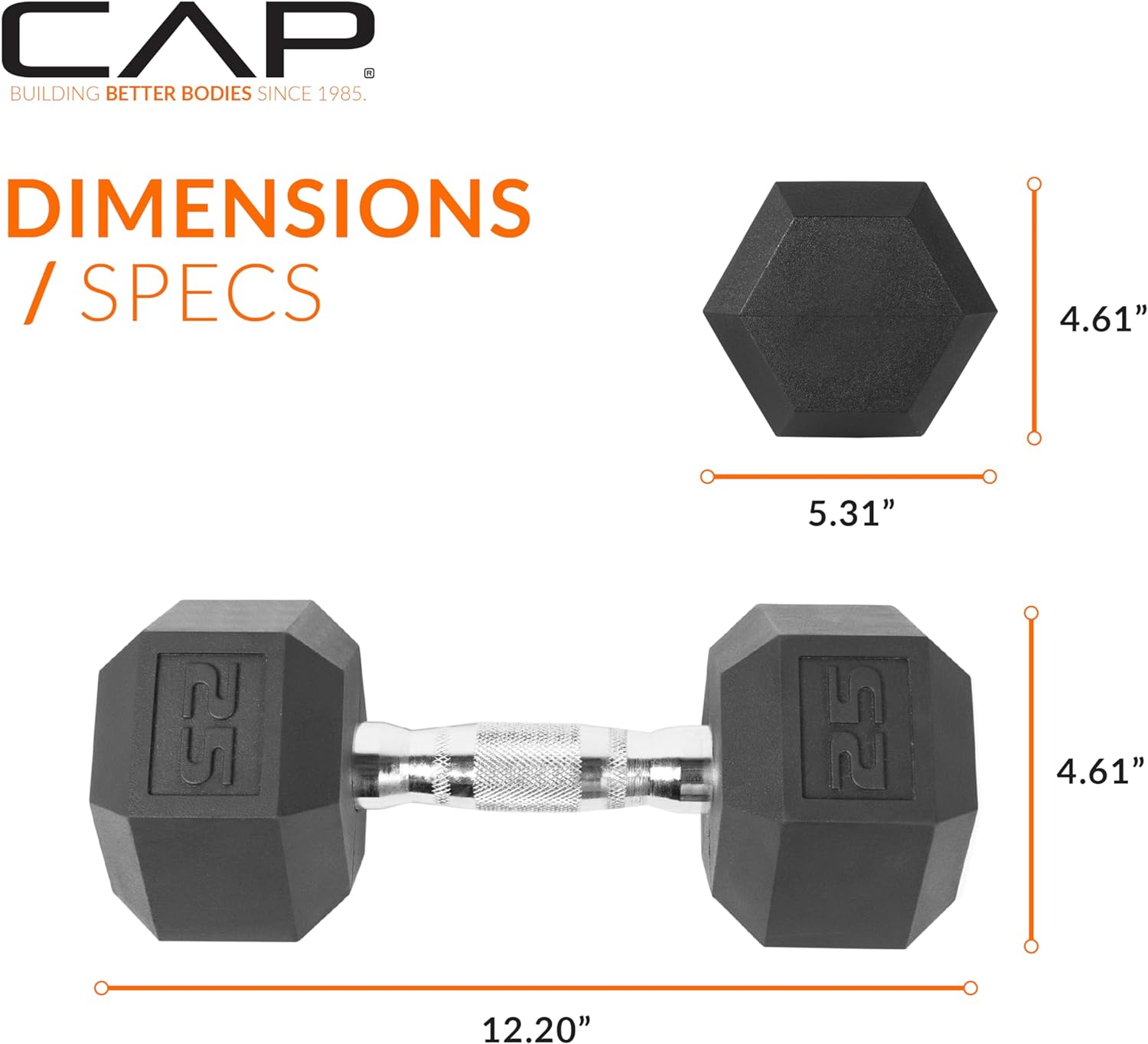 CAP Barbell Coated Dumbbell Weight | Multiple Options Pairs & Sets