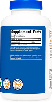 Nutricost Alpha Lipoic Acid 600mg Per Serving, 240 Capsules - Gluten Free, Vegetarian Capsules, Soy Free & Non-GMO