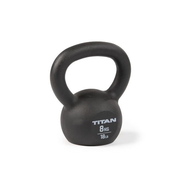 Titan Fitness Cast Iron Kettlebell, Single Piece Casting, KG and LB Markings, Full Body Workout