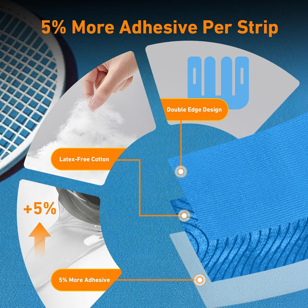 PreCut Kinesiology Tape for Knees, 12PCS Upgraded Waterproof KTQUICK Knee Tape for Knee Pain Relief Pre Cut, Original Cotton Athletic Knee Tape, Waterproof&Hypoallergenic Latex-Free for Sports (Black)