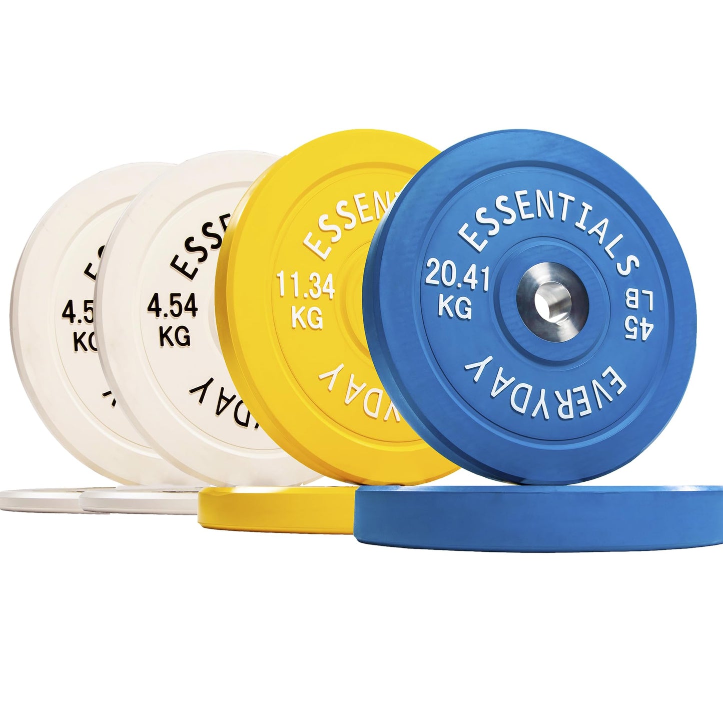 2-Inch Olympic Bumper Plates, Perfect Weight Plates for Weightlifting and Strength Training, Multiple Weights Available