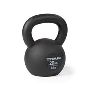 Titan Fitness Cast Iron Kettlebell, Single Piece Casting, KG and LB Markings, Full Body Workout