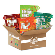 Twin Peaks Protein Puffs - (Garlic Parmesan), Keto Friendly, Low Carb Snack (300g, 21g Protein, 2g Net Carbs, High Protein, Healthy Crunchy Snack)