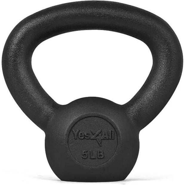 Yes4All 5-80 lbs Cast Iron Kettlebell for Dumbbell Weights Exercises, Gym, Full Body Home Workout Equipment, Push up, Grip and Strength Training