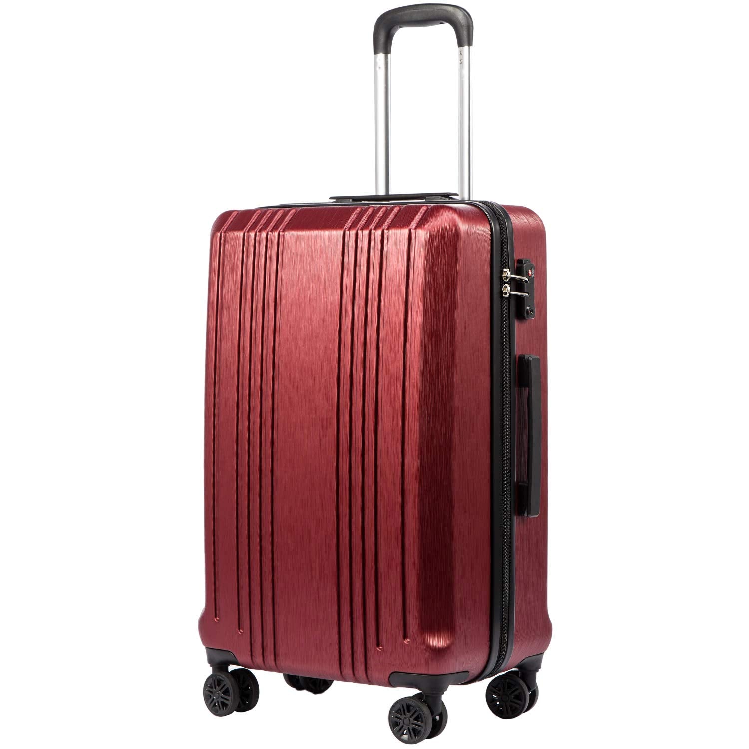 Coolife Luggage Expandable Suitcase PC+ABS 3 Piece Set with TSA Lock Spinner 20in24in28in