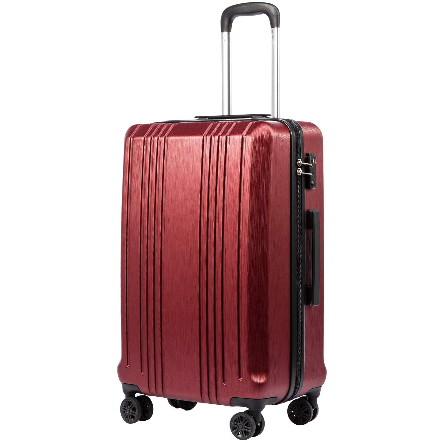 Coolife Luggage Expandable Suitcase PC+ABS 3 Piece Set with TSA Lock Spinner 20in24in28in