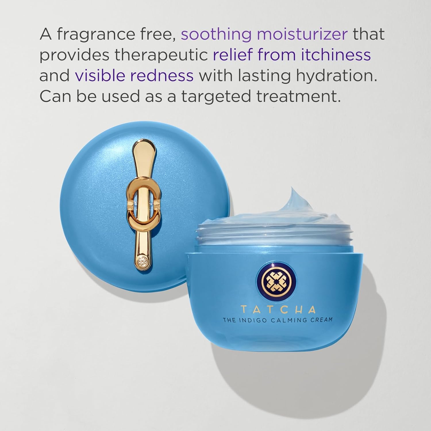TATCHA Indigo Calming Cream | Face Moisturizing Cream for Eczema & Redness | 50ml / 1.7 oz