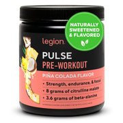 LEGION Pulse Pre Workout - All Natural Nitric Oxide Preworkout Drink to Boost Energy, Creatine Free, Naturally Sweetened, Beta Alanine, Citrulline, Alpha GPC (Tropical Punch)