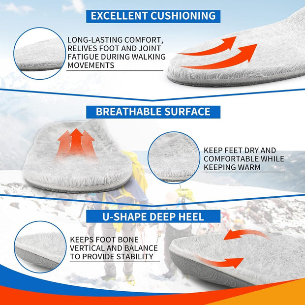 STSVZORR 220 lbs+ High Arch Support Insert Metatarsal Pad Pain Relief Men Women Plantar Fasciitis Insole Orthotic Flat Feet Heel Spur Comfort Standing All Day, Work Boots Shoe Insole