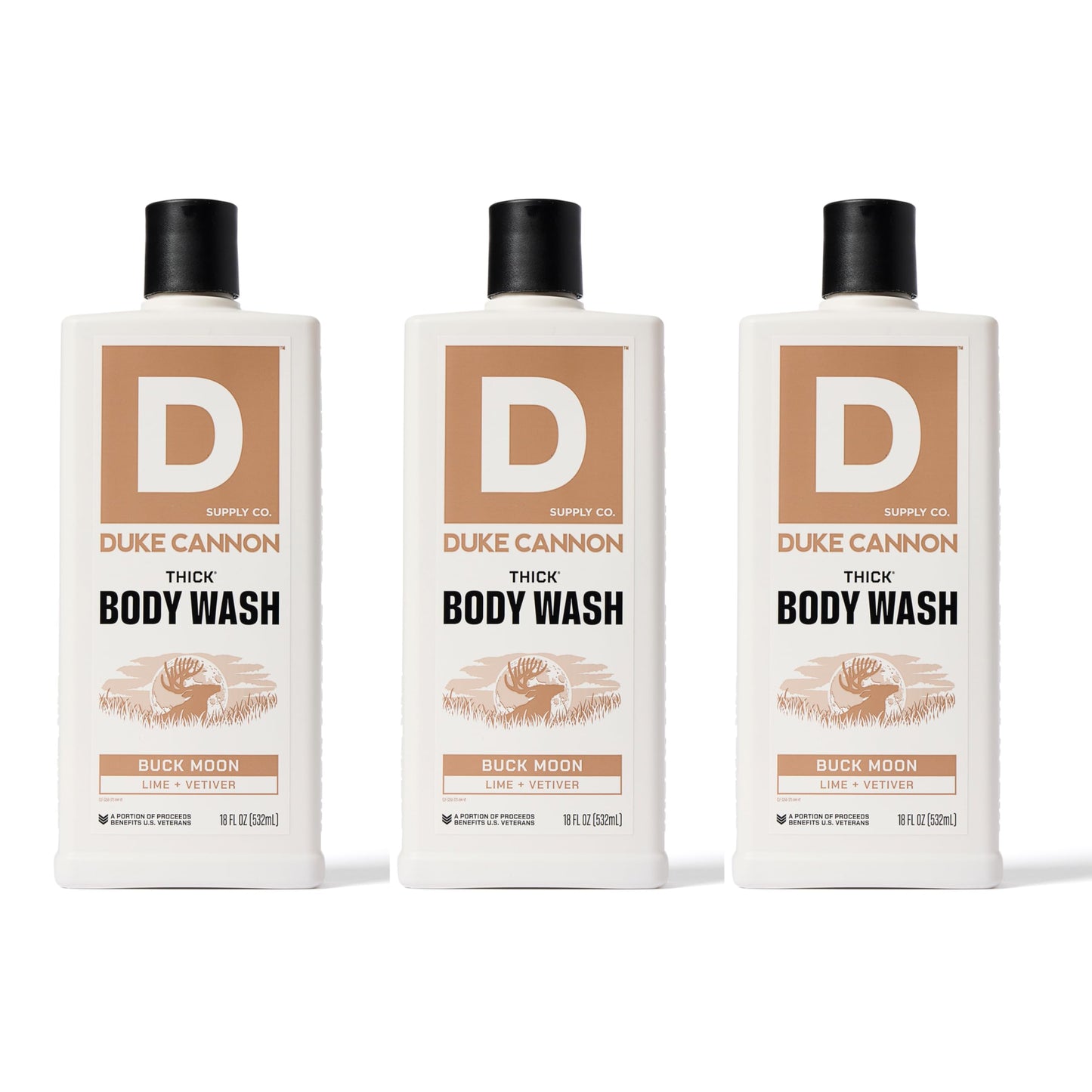 Duke Cannon Thick High Viscosity Body Wash - Sawtooth, Alpine Air and Cedarwood Scent, 17.5 oz (Pack of 3)