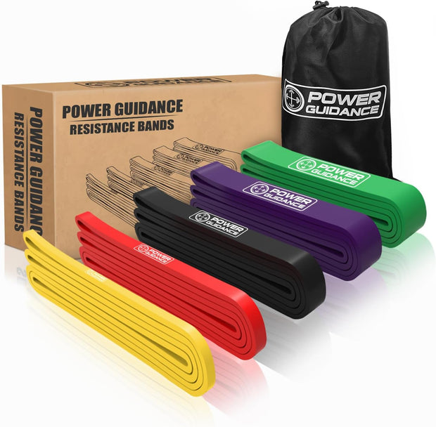 POWER GUIDANCE Pull Up Assist Bands - Stretch Resistance Band - Mobility Band - Powerlifting Bands - by Perfect for Body Stretching, Powerlifting, Resistance Training