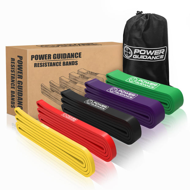 POWER GUIDANCE Pull Up Assist Bands - Stretch Resistance Band - Mobility Band - Powerlifting Bands - by Perfect for Body Stretching, Powerlifting, Resistance Training