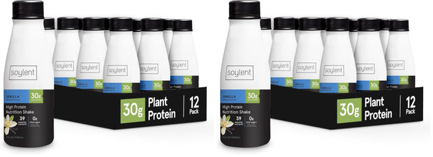 Soylent Complete Protein Shake, Chocolate, 30g Protein, Vegan, Dairy Free and 0g Sugar, Ready to Drink Protein Drinks, 11oz (12 Pack)