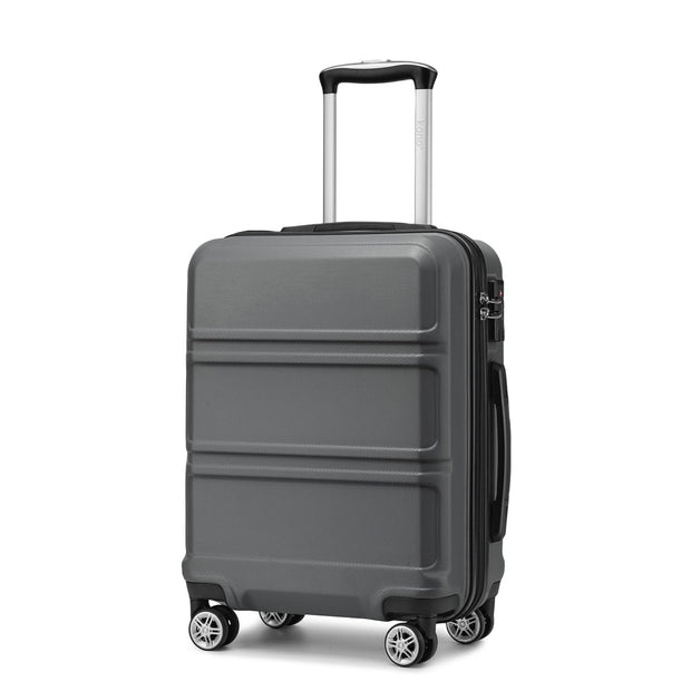 Kono 3 Piece Luggage Sets Expandable(only 28") Lightweight with Spinner Wheels TSA Lock Hardside Travel Rolling Suitcases 20in 24in 28in Carry on Pink