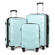 Luggage Sets 3 Piece with Spinner Wheel, Hardside Suitcase Set with TSA Lock, Expandable Lightweight Travel Luggage for Men and Women, Black