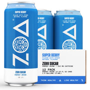 ZOA Zero Sugar Energy Drinks, Tropical Punch - Sugar Free with Electrolytes, Healthy Vitamin C, Amino Acids, Essential B-Vitamins, and Caffeine from Green Tea - 16 Fl Oz (12-Pack)