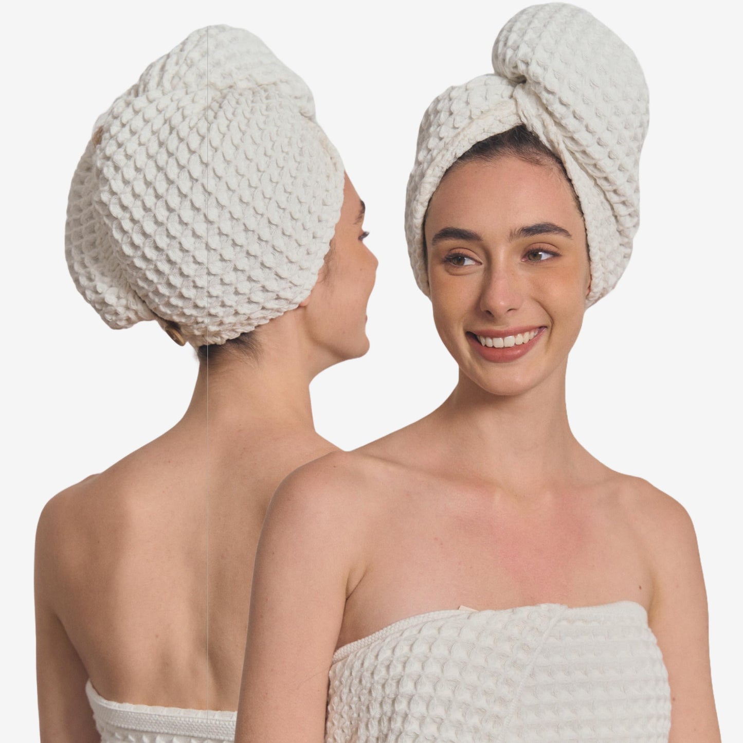 Luxury Japanese Cotton Waffle Bath Towel | Plush, Absorbent, and Quick Dry (Coral Orange, Hand Towel, 32" x 16")