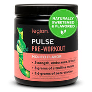 LEGION Pulse Pre Workout - All Natural Nitric Oxide Preworkout Drink to Boost Energy, Creatine Free, Naturally Sweetened, Beta Alanine, Citrulline, Alpha GPC (Tropical Punch)
