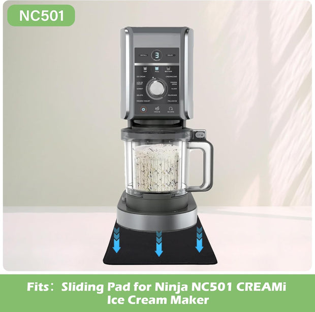 Sliding Pad for Ninja NC501 CREAMi Ice Cream Maker,Professional Ice Cream Machine Slider Mat,Ice Cream Maker Accessories,Quickly Slide the Ice Cream Makers on Table(13.78"x8.66")