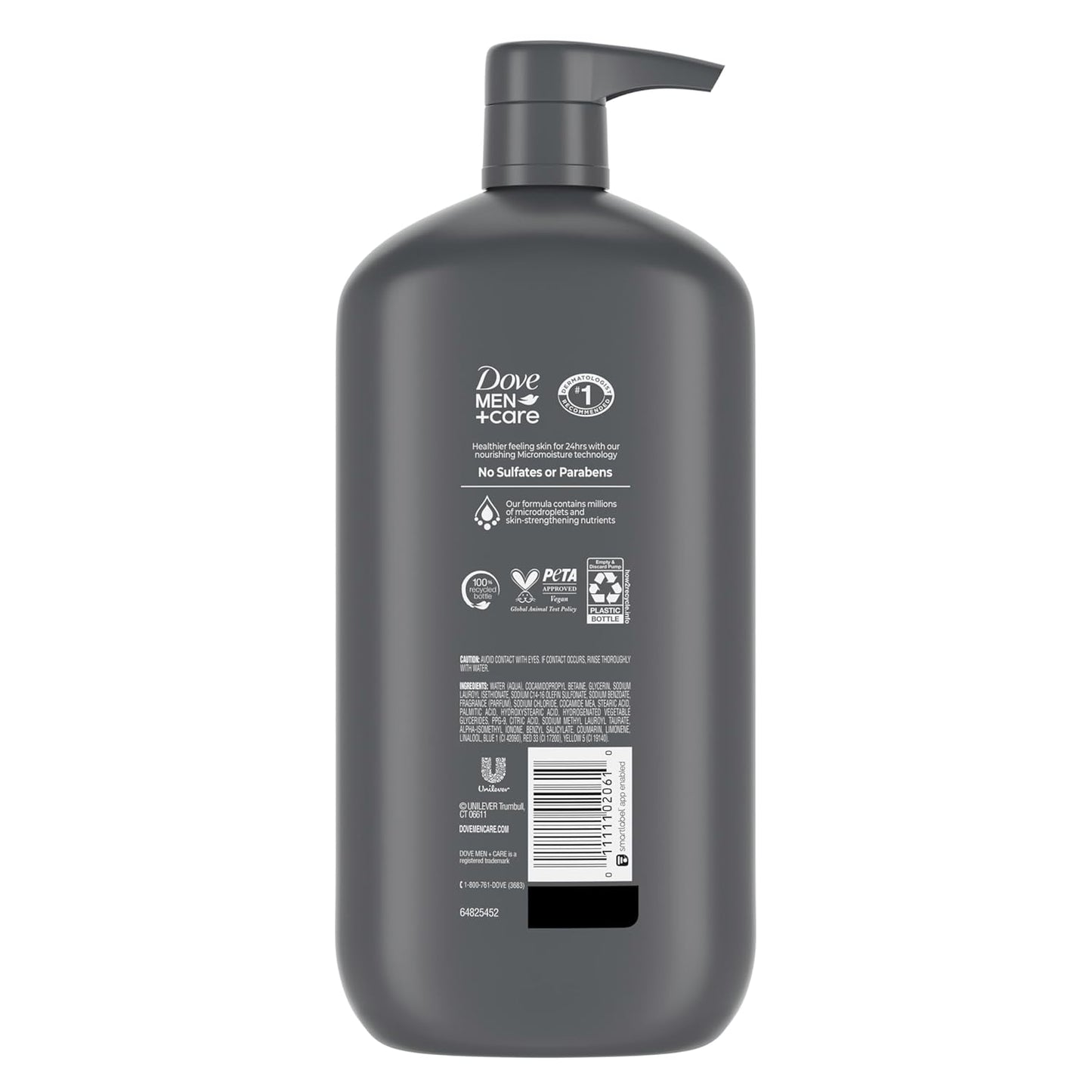Dove Men+Care Body and Face Wash Hydrating Clean Comfort Men's Body Wash with 24-Hour Nourishing Micromoisture Technology 30 oz