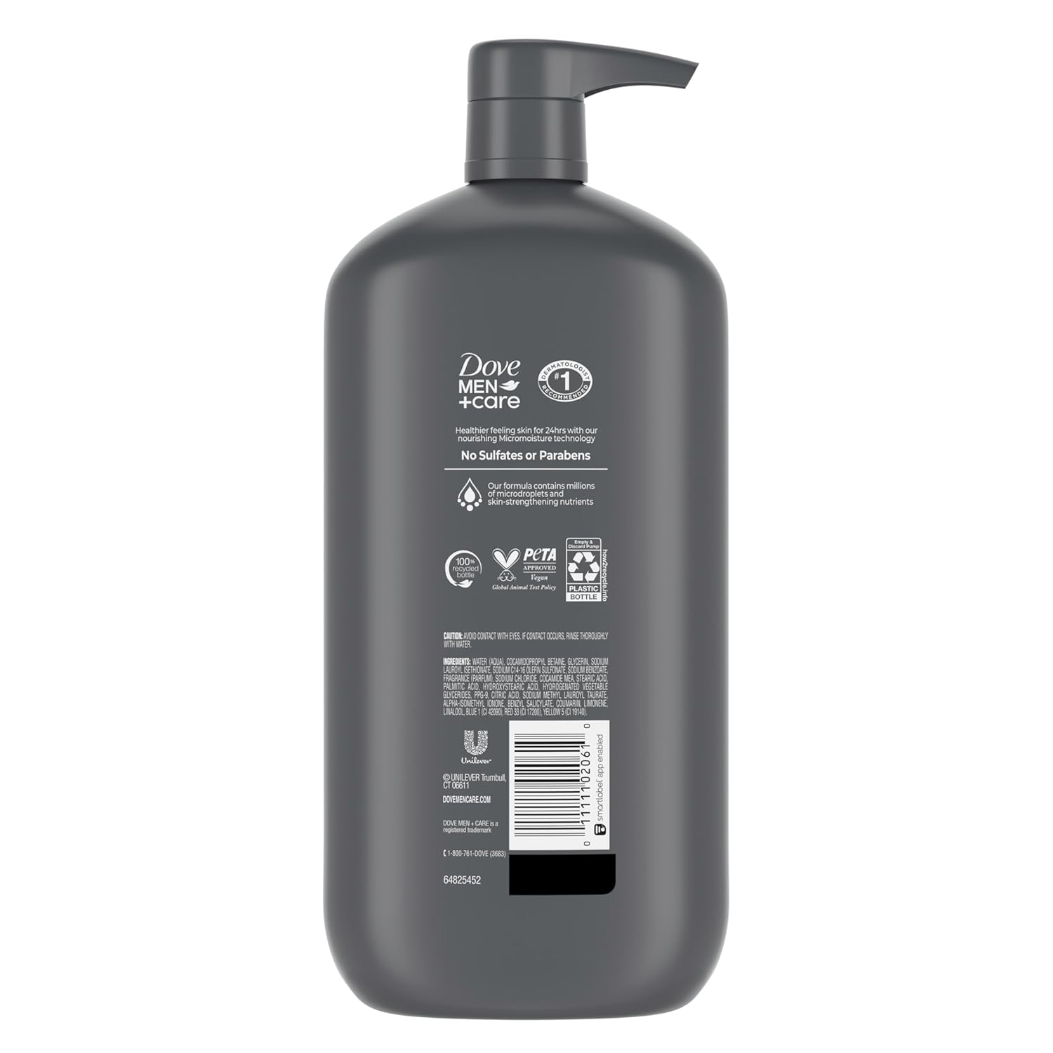Dove Men+Care Body and Face Wash Hydrating Clean Comfort Men's Body Wash with 24-Hour Nourishing Micromoisture Technology 30 oz