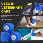 OK TAPE 12 Rolls Self Adhesive Bandage Wrap, Elastic Athletic Tape, Self Stick Bandage Tape, Vet Wrap, Medical Wrap for Wrist, Feet, 2" x 5 Yards - Black