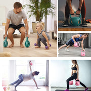 RUNWE 3 Handle Kettlebells Weight - Weight for Women Options 5, 10, 15 and 20 LB for Russian Twists AB Exercise, Weightlifting and Core Fitness Exercise Home Gym [Single in Sold]