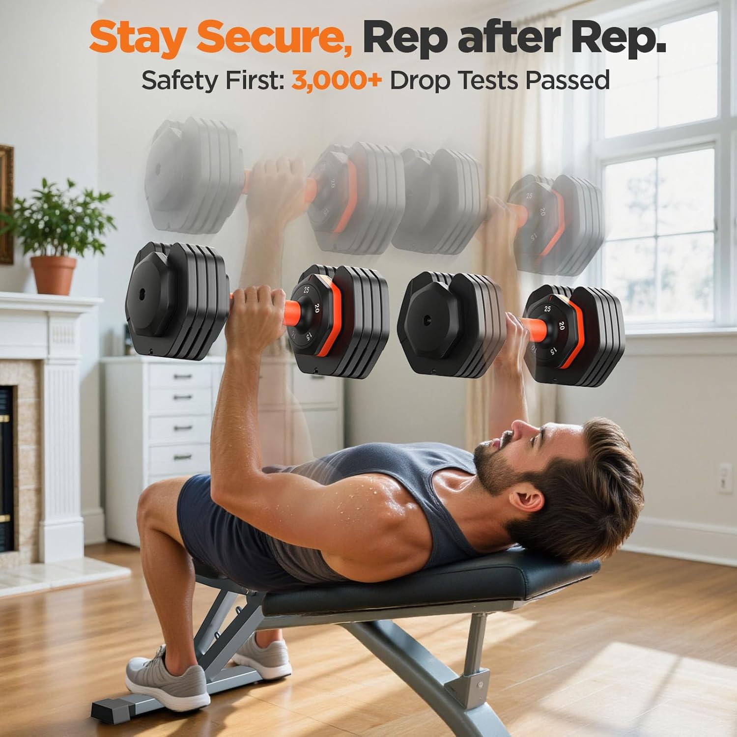 2025 Updated Adjustable Dumbbell Set of 2, 110lbs/50lbs Weights Dumbbell Set with Storage Box, 25lbs/55lbs Adjustable Weights with Anti-slip Silicone Grip, Weight Set For Home Gym Suit both Men and Women