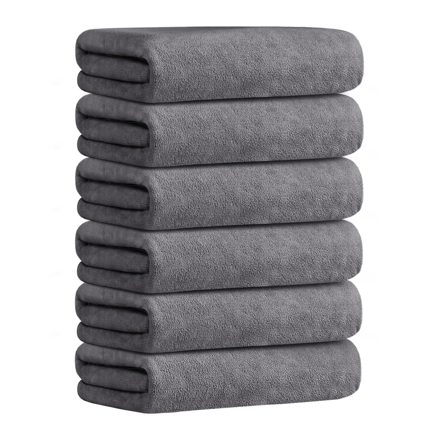 JML Microfiber Bath Towels, Oversized, Ultra Soft, Super Absorbent and Fast Drying, No Fading Large Bathroom Towel Set for Sport, Travel, Fitness, SPA and Yoga (Coral Fleece - Blue, 30 in x 60 in)