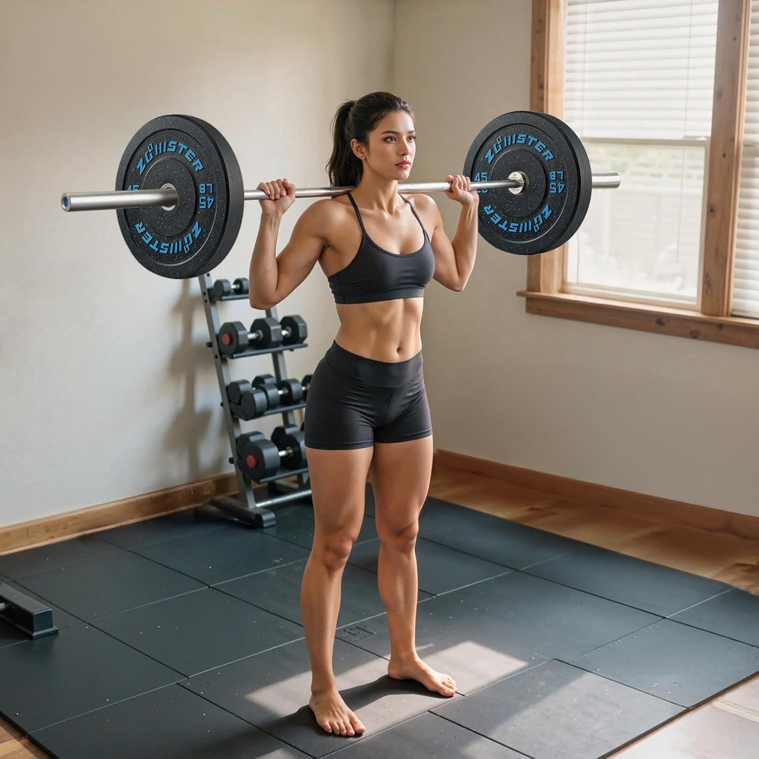 Bumper Plate Olympic Weight Plate High Bounce Bumper Weight Plate with Steel Insert Strength Training Weight Lifting Plate