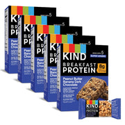 KIND Breakfast Protein Bars, Dark Chocolate Cocoa, Healthy Snacks, Gluten Free, 8g Protein, 30 Count