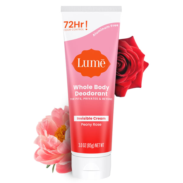 Lume Whole Body Deodorant - Invisible Cream Tube - 72 Hour Odor Control - Aluminum Free, Baking Soda Free, Skin Safe - 3.0 ounce (Toasted Coconut)