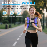 Weighted Vest for Woman Men, 6lb/8lb/12lb/16lb/20lb/30lb Weight Vest with Reflective Stripe, Weight Vests Adjustable for Walking, Weight Loss, Training, Running