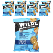 Wilde Brands Protein Chips, Sea Salt & Vinegar, 8 Bags, 1.34 oz (38 g) Each