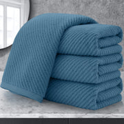 Towels for Bathroom - 100% Cotton | Lightweight | Thick | Soft, Quick Dry Towels, Bath Towel Set of 6 Large, 2 Bath 30"x56", 2 Hand 18"x28", 2 Washcloths 13"x13", Luxury Shower Towel Set, Aqua Teal