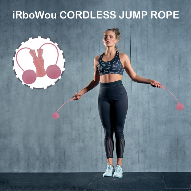 Jump Rope Ropeless Skipping Rope for Fitness Training Exercise, Adjustable Weighted Cordless Jump Rope for Men Women Kids