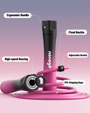 nonogo 1.1LB Weighted Jump Rope for Women – Adjustable 10mm Heavy PVC Skipping Rope for Fitness, Ideal for High-Intensity Training, MMA, Boxing, CrossFit, Weight-loss Workouts