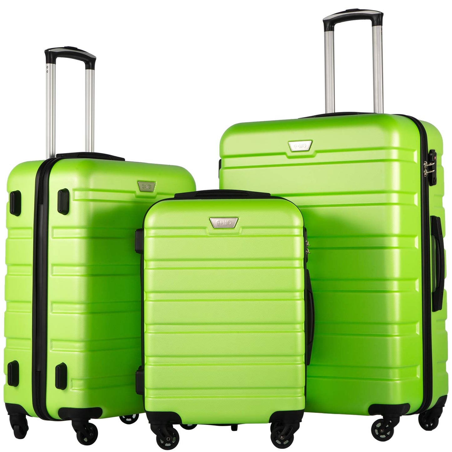 Coolife Luggage 3 Piece Set Suitcase Spinner Hardshell Lightweight TSA Lock