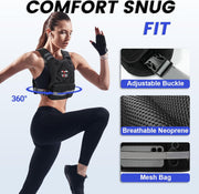 VBSD Adjustable Weighted Vest for Women Men 4-10lb/11-20lb/20-32lb Vest with 6 Ironsand Weights Body Weight Vest with Reflective Strip for Running Walking Strength Training Workouts