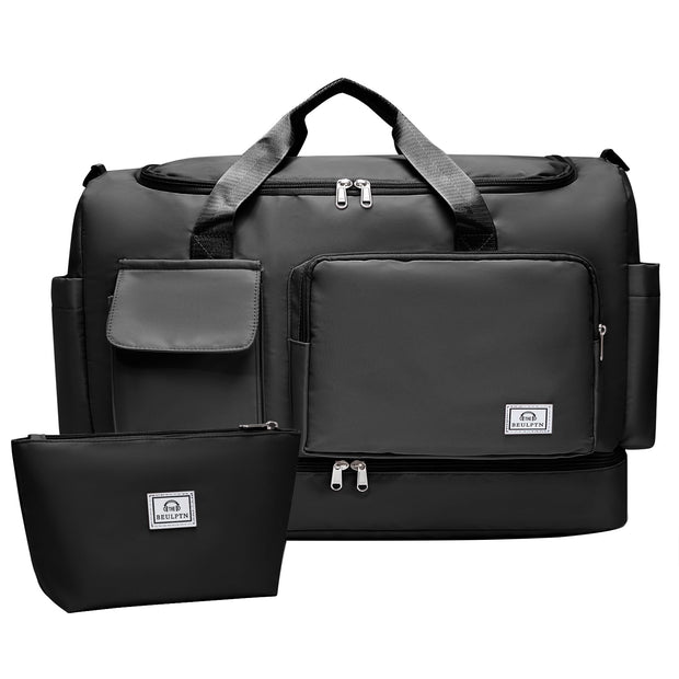 Small Gym Bag for Women, Travel Duffle Bag Carry On Weekender Bag with Shoe Compartment