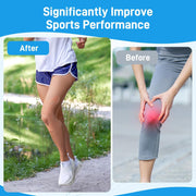 Kinesiology Tape for Knees, 10 Count Knee Tape for Knee Pain Relief Pre Cut, Latex Free Knee Tape, Support Muscles and Joints, Knee Kinesiology Tape Pre Cut, Waterproof and Elastic (Black)