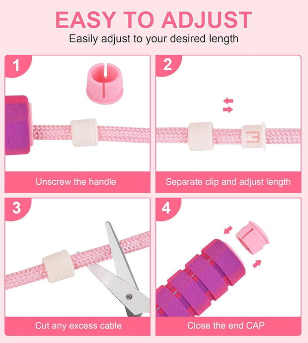 Jump Rope for Women Men, Fitness Jumprope for Women Workout, Adjustable Adult Exercise Skipping Rope