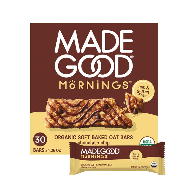MadeGood Mornings Soft-Baked Oat Bars Variety Pack (30 count)