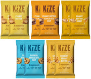 KiZE Energy Bars - Best Sellers Variety Pack - Gluten Free, Dairy Free Options, Non-GMO, and High Protein Meal Replacement Energy Bars, Clean and Simple Food Ingredients - 7-10g High Protein Snacks, (10 Count)