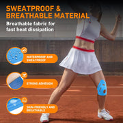 PreCut Kinesiology Tape for Knees, 12PCS Upgraded Waterproof KTQUICK Knee Tape for Knee Pain Relief Pre Cut, Original Cotton Athletic Knee Tape, Waterproof&Hypoallergenic Latex-Free for Sports (Black)