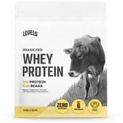 Levels Grass Fed Whey Protein Powder, No Artificials, 24G of Protein, Vanilla Bean, 2LB