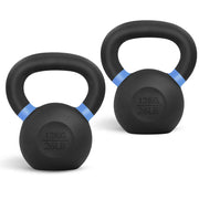 Yes4All Powder Coated Cast Iron Kettlebell Strength Training Kettlebells Weight Set for Full Body Workout, Home Gym