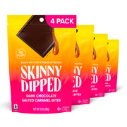 SkinnyDipped Dark Chocolate Peanut Butter Cups, 2g Sugar per Cup, Keto Friendly, Low Carb, Gluten Free, 3.2oz, 4 Pack (24 Cups Total)