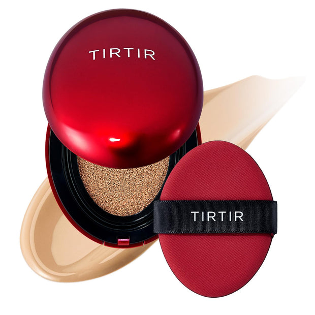 TIRTIR Mask Fit Red Cushion Foundation | Full coverage, Weightless, Skin fit, Satin Glow Finish, Korean Makeup, beauty, Tattoo cover up, Buildable (#29N Natural Beige, 0.63 Fl Oz)