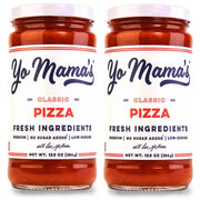 Yo Mama's Foods Keto Classic Pizza Sauce – Pack of (2) - Vegan, No Sugar Added, Low Carb, Low Sodium, Gluten Free, Paleo, and Made with Fresh Non-GMO Tomatoes!